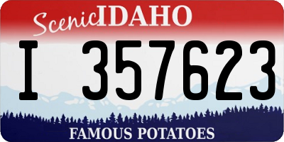 ID license plate I357623