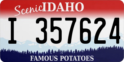 ID license plate I357624