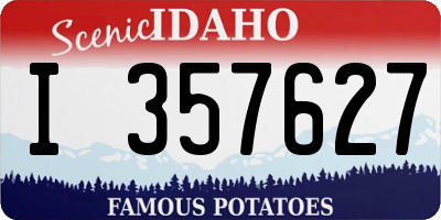 ID license plate I357627