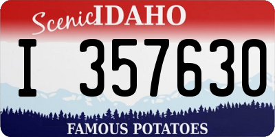 ID license plate I357630