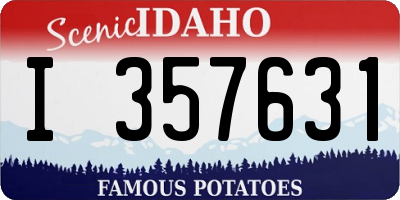 ID license plate I357631