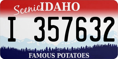 ID license plate I357632