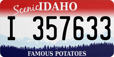 ID license plate I357633