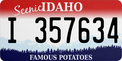 ID license plate I357634