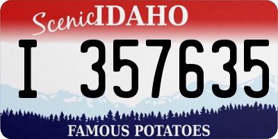 ID license plate I357635