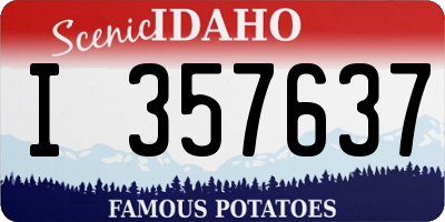 ID license plate I357637