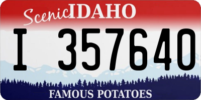 ID license plate I357640