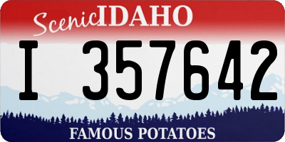 ID license plate I357642