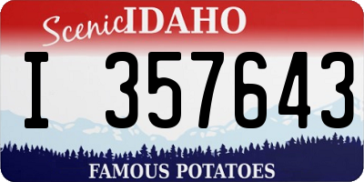 ID license plate I357643