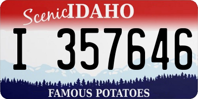 ID license plate I357646