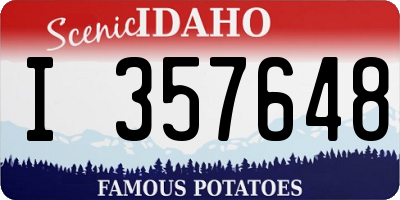 ID license plate I357648