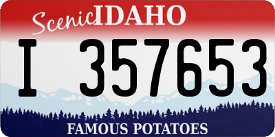 ID license plate I357653