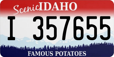 ID license plate I357655
