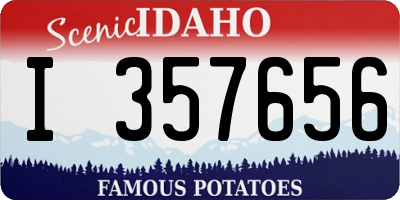 ID license plate I357656