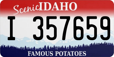 ID license plate I357659