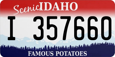 ID license plate I357660