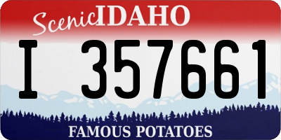 ID license plate I357661