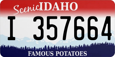 ID license plate I357664