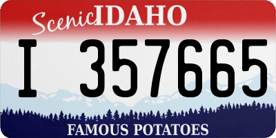 ID license plate I357665