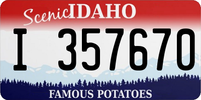 ID license plate I357670