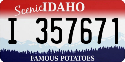 ID license plate I357671