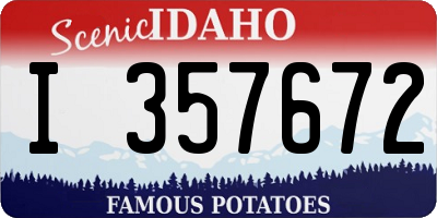 ID license plate I357672