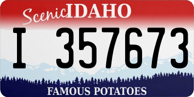 ID license plate I357673