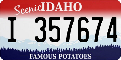 ID license plate I357674