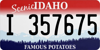 ID license plate I357675