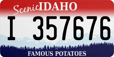 ID license plate I357676