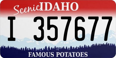 ID license plate I357677