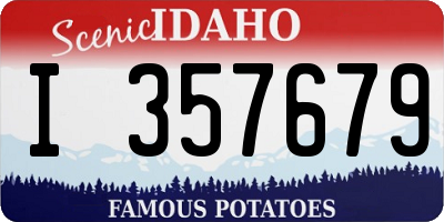 ID license plate I357679