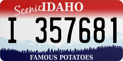 ID license plate I357681