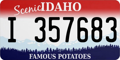 ID license plate I357683
