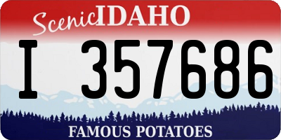 ID license plate I357686