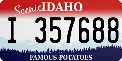 ID license plate I357688