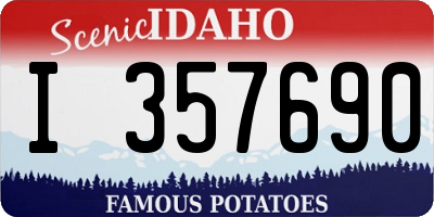 ID license plate I357690