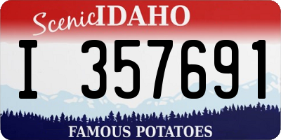 ID license plate I357691