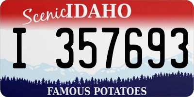 ID license plate I357693