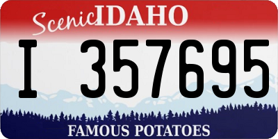 ID license plate I357695