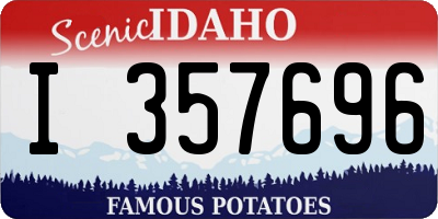 ID license plate I357696