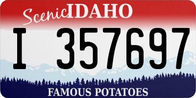 ID license plate I357697