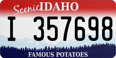 ID license plate I357698