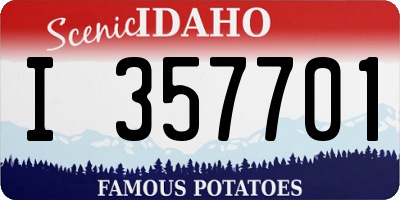 ID license plate I357701