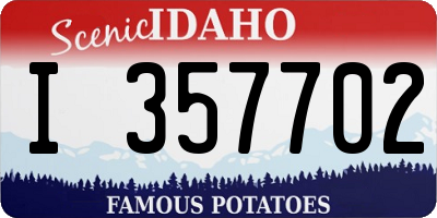 ID license plate I357702