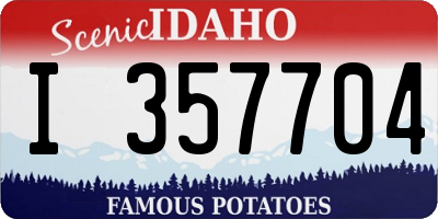 ID license plate I357704