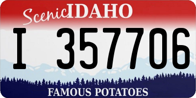 ID license plate I357706