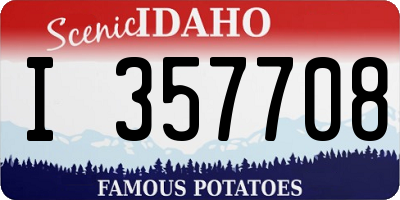 ID license plate I357708