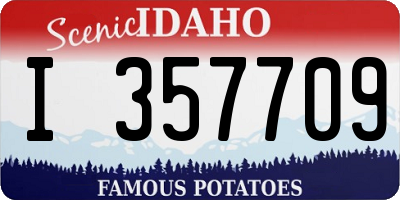 ID license plate I357709