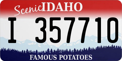 ID license plate I357710